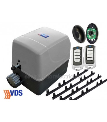 Kit Motor Geko puerta corredera para 400 kilos VDS Cremalleras, mandos y fotocélulas