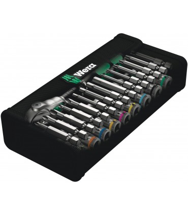 carracas con 28 piezas 1/4" Wera