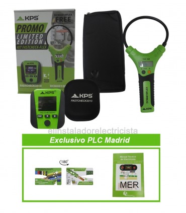 Ofertas Comprobador de instalaciones eléctricas de bolsillo FASTCHECK3010 con pinza Amperimétrica Flexible DCM4010FLEX de KPS