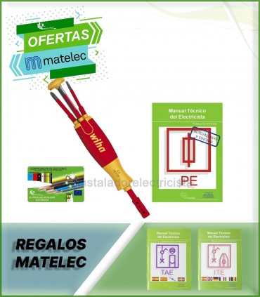 Destornillador Multipuntas con puntas bits aisladas VDE para electricistas de Wiha
