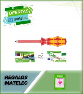 Destornillador Phillips aislado según VDE, PH 2 Wera