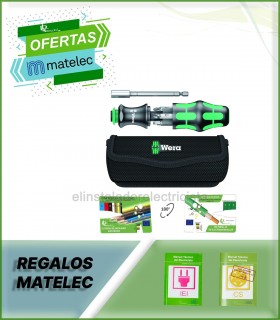 Destornillador Porta-Puntas con bolsa y 6 piezas de Wera