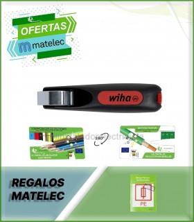 Herramienta Pelacables con cuchilla de arrastre autogirable de Wiha