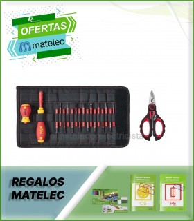 Juego de destornilladores y bits slimVario + Tijeras