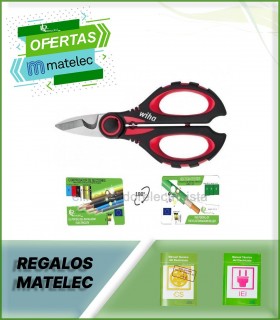 Tijera para electricista con función de crimpado de Wiha