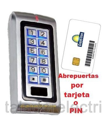 Teclado Antibandálico retroiluminado control puertas