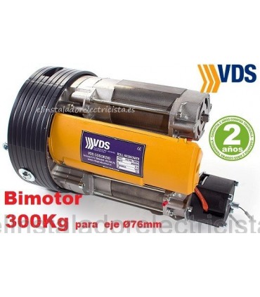 Motor (bimotor) ROLL 240/2M 300K para puertas enrollables eje 76mm