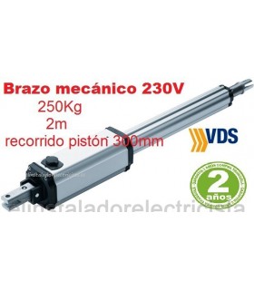 Motor puerta batiente irreversible 2m y 250kg. VDS PM1-C300