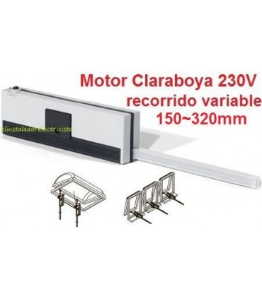 Motor Claraboya 230V recorrido variable 150/320mm