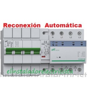 Protector Combinado Sobretensiones reconexión automática 40A 3P+N