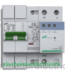 Protector Combinado contra Sobretensiones con reconexión automática 2P 25A