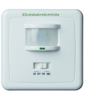 Sensor de movimiento por infrarrojos y sonido 140º 220V