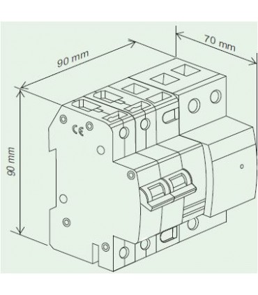 Protector Combinado contra Sobretensiones con reconexión automática 2P 40A