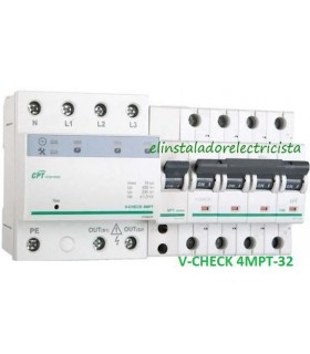 Protector combinado DSP+POP sobretensiónes Trifásico 32A 3P+N