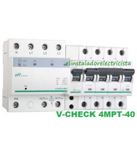Protector combinado DSP+POP sobretensiónes Trifásico 40A 3P+N