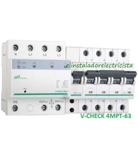 Protector combinado DSP+POP sobretensiónes Trifásico 63A 3P+N