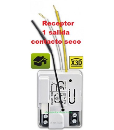 TYXIA 4600 Micromódulo receptor  1 salida contacto seco  0,5A/230 VAC  