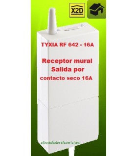 TYXIA RF 642 Receptor mural Salida por contacto seco 16A