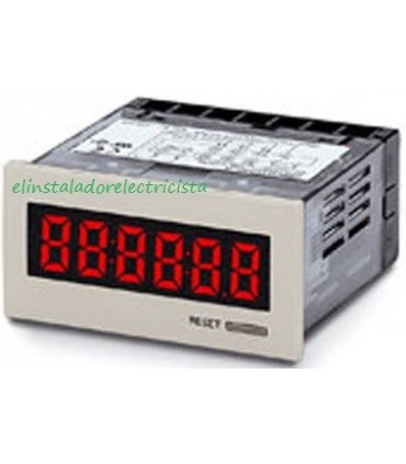 Contador y Totalizador de tiempo H7HP-A Omron color gris