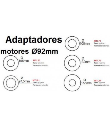 Motor Persiana con maniobra manual Ø92mm