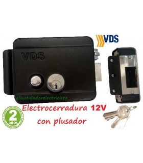 Electrocerradura reversible con pulsador