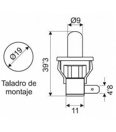 Interruptor de puerta acodado ON-OFF