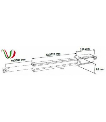 Kit motor irreversible puerta batiente de hasta 2,5m y 200 kg. VDS LINEAR