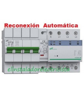 Protector 10A Combinado Sobretensiones reconexión automática 3P+N