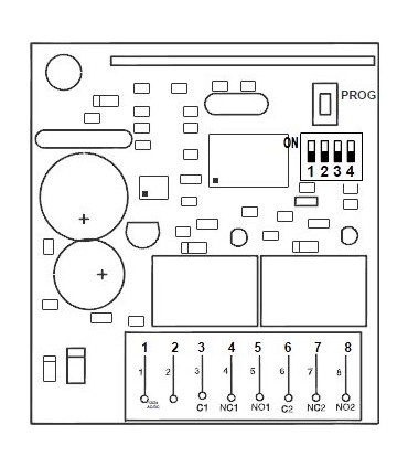 Receptor 2 canales 868Mhz 12/24V SMR24