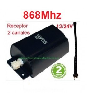 Receptor 2 canales 868Mhz 12/24V SMR24