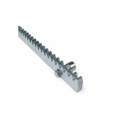 Cremallera galvanizada 30x12x1000 mm con distanciadores y tornillos