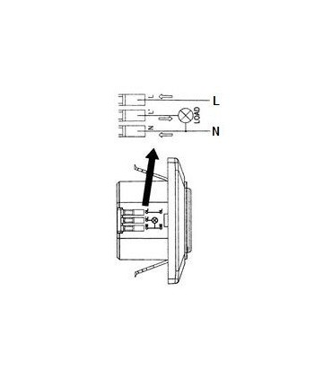 Detector por Microondas Empotrable de Pared para cajetin