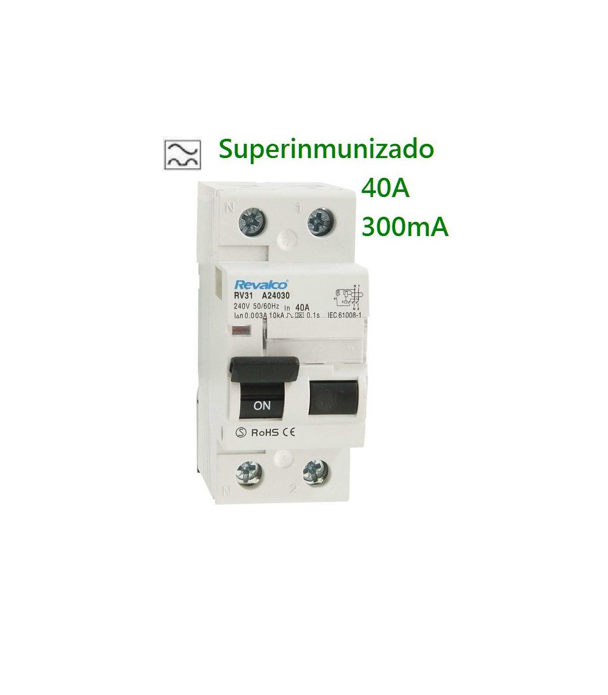 Diferencial SuperInmunizado 2 Polos x 40 A x 300 mA