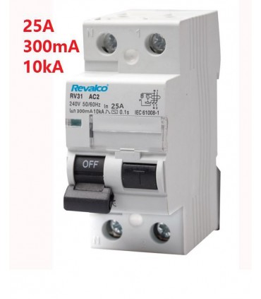Diferencial 25A 300mA 2 polos tipo AC