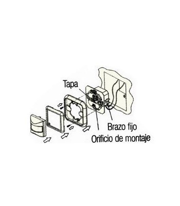 Interruptor Detector de movimiento por infrarrojos de pared empotrable