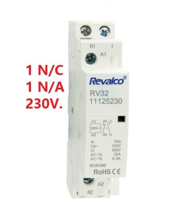 Contactor Modular 25A  1N/C+1N/A 230Vca