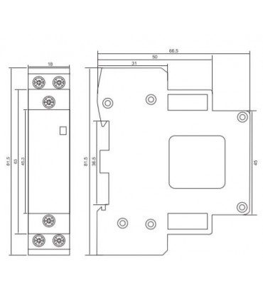 Contactor Modular 25A  2N/A 230Vca