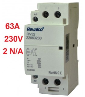 Contactor Modular 2P 63A - 230Vca 36mm 2N/A