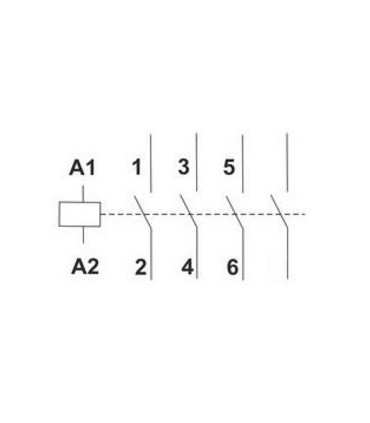 Contactor modular 4P 40A - 230Vca, 4N/A