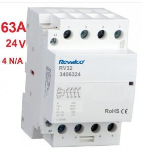 Contactor modular 4P 63A, 24Vca, 4N/A