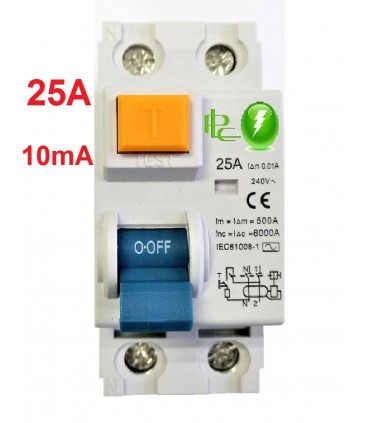 Diferencial 25A Sensibilidad 10mA Tipo AC