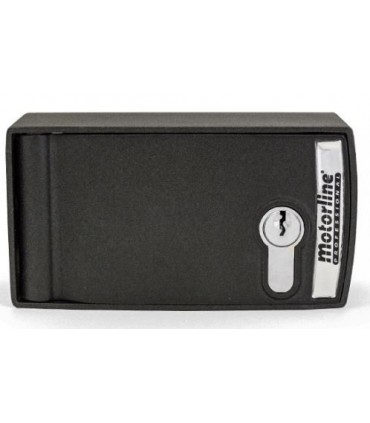 Caja de aluminio control cerradura para exteriores con botón y palanca de desbloqueo