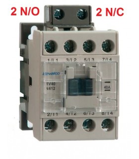Contactor tripolar 40A,  2N/O 2 N/C bobina 230Vac