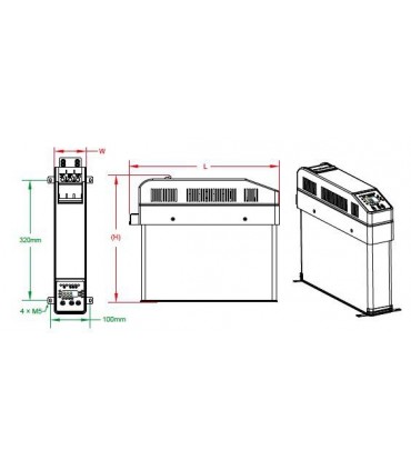 Condensador energía reactiva 3F 450A. 400VAC. 10KVAR