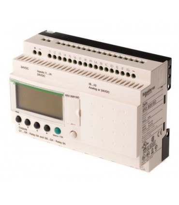 Módulo lógico Schneider 16/E Anal. 10/S relé 24V