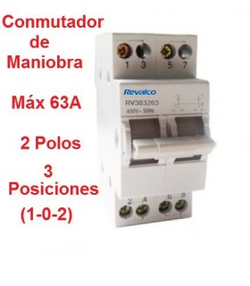 Conmutador 3 Posiciones 2 Polos 63A