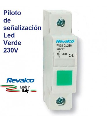 Piloto Verde LED de señalización RV35