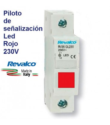Piloto Rojo LED de señalización RV35