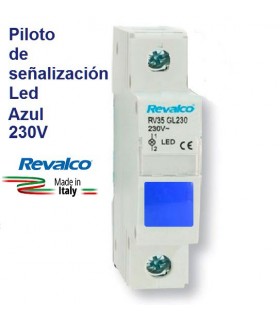 Piloto Led Azul de señalización RV35
