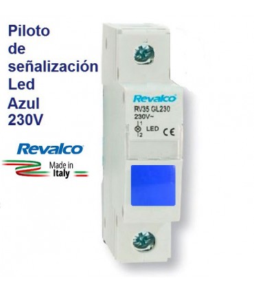 Piloto Led Azul de señalización RV35